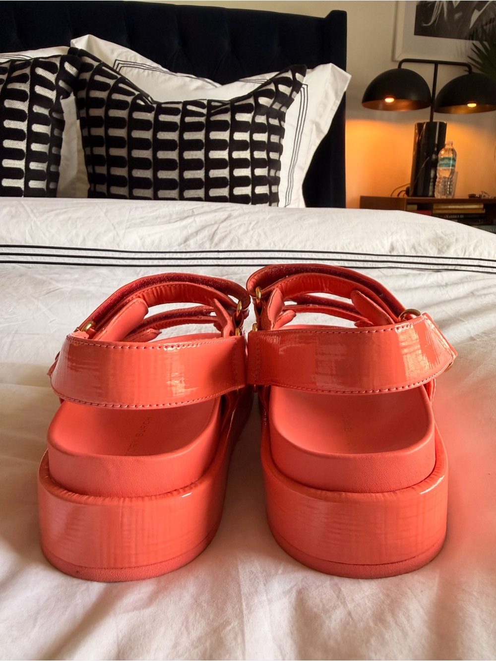 NWOT TORY BURCH NWOT Kira Burch Sandal In Coral Crush - Picture 5 of 7